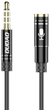 Przedłużacz Dudao AUX 3.5 mm (F) - AUX 3.5 mm (M) Black (6970379614532) - obraz 1