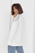 Жіноча кофта oversize з вирізами на плечах - молочний цвет, ONE SIZE - изображение 2