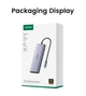 USB-хаб UGREEN CM498 USB-C to 3xUSB 3.0 + HDMI 2K@60Hz + VGA + RJ-45 Gigabit + SD/TF + AUX 3.5mm + USB-C PD Power Port Gray (15601) - зображення 12