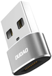 Adapter Dudao USB Type-C - USB Type-A Silver (6973687241230) - obraz 3