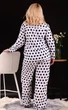 Пижама женская белая горох кофта и штаны код П776 XXL - изображение 2