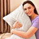 Подушка NORDIC COMFORT+ ТМ IDEIA 50х70 см на молнии серый перламутровый - изображение 2