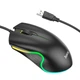 Ігрова комп'ютерна миша HOCO Enjoy gaming luminous wired mouse GM19 з підсвічуванням, 1000DPI Black - зображення 5