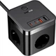 Зарядний пристрій Baseus PowerCombo Cube Power Strip 3AC +2Usb +2Type-C 30W Fast Charger EU Black - изображение 3