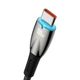 Кабель Type-C на USB з підсвічуванням Baseus Glimmer Series Fast Charging (1m, 100W, 6A, 480 Mbps). Black - зображення 2