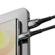 Кабель Type-C на USB з підсвічуванням Baseus Glimmer Series Fast Charging (1m, 100W, 6A, 480 Mbps). Black - зображення 7
