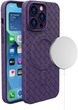 Etui plecki Hurtel MagSafe Woven Case do Apple iPhone 15 Pro Purple (9145576281338) - obraz 1