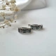 Серебряные серёжки (пара) серьги Вышиванка с зелеными камнями черненое серебро 925 5016ч 3.60г - изображение 10