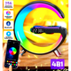 Настільна смарт-лампа нічник з Bluetooth колонкою та бездротовою зарядкою G63 RGB G-Smart Light Чорний - зображення 4