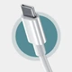 Зарядний кабель USB Type С - Type C 7A 100 Вт для швидкого заряджання, 1 м, білий (128172927) - зображення 6