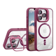 Чехол накладка TPU + PC + Metal Stand Case with MagSafe and Camera Lenses для iPhone 15 plum - изображение 1