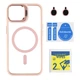 Чохол TPU+PC+Metal Stand Case with MagSafe and Camera Lenses для iPhone 15 Колір Dark Purple - изображение 9