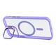 Чехол - накладка TPU+PC+Metal Stand Case with MagSafe and Camera Lenses для iPhone 16 Pro Max purple - изображение 2