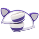 Беспроводные наушники Bluetooth Cat VIV-23 microSD с подсветкой фиолетовые - изображение 4