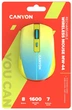 Миша бездротова Canyon MW-44 LED Rechargeable Wireless/Bluetooth Yellow Blue (CNS-CMSW44UA) Синій - изображение 8