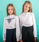 Блузка Свит блуз школьная с синей вышивкой м.1050 р.146 (1014253341) - изображение 7