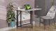 Стол трансформер книжка Вуди Ferrum-decor 75x130x90 Черный металл ДСП Белый 16 мм (VOODY3006) - изображение 2