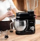 Кухонный планетарный комбайн Lehmann Mastic 3000 Вт с блендером и мясорубкой Черно-серебристый - изображение 14