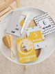 "Baby cards" карточки для фото на УКРАИНСКОМ, желто-серые, набор двухсторонних открыток 12 шт - изображение 2