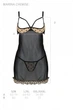 Эротический Женский Пеньюар MARINA CHEMISE Бежевый L/XL Passion (SO9720) - изображение 5