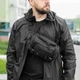 Нагрудна поясна сумка бананка через плече Armor із тканини чорна - зображення 11