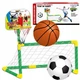 Детский спортивный игровой комплекс 2 в 1 Woopie Детское баскетбольное кольцо + футбольные ворота 15658181822 - изображение 1