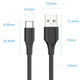 Кабель Vention USB 2.0 AM to Type-C M 3м 3A 18W PVC Black (CTHBI) - зображення 3