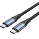 Кабель Vention USB Type-C to Type-C 4.0 1м 240W 50V 5A 8K60Hz Thunderbolt 4 Aluminum Alloy Grey-Black (TAVHF) - зображення 1