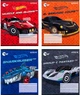 Набір зошитів Kite Hot Wheels 12 аркушів у косу лінію 25 штук (HW24-235) - зображення 1