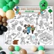 Мега раскраска именная фотозона банер на День рождения Майнкрафт / Minecraft 120 х150 см - изображение 1