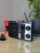 Радіоприймач від мережі з акумулятором і роз'ємом під батарейки, USB, SD і ліхтариком GOLON RX — 333 Синій - зображення 1