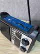 Радіоприймач від мережі з акумулятором і роз'ємом під батарейки, USB, SD і ліхтариком GOLON RX — 333 Синій - зображення 6