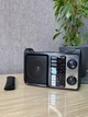 Радіоприймач від мережі з акумулятором і роз'ємом під батарейки, USB, SD і ліхтариком GOLON RX — 333 Дерево - зображення 2