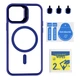 Чохол TPU+PC+Metal Stand Case with MagSafe and Camera Lenses для iPhone 12/12 Pro Колір Dark Purple - зображення 3