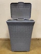 Корзина для белья 50л ROTANGE серый металлик из пластика (Н56х33х42,5 см) Консенсус - изображение 2