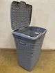 Корзина для белья 50л ROTANGE серый металлик из пластика (Н56х33х42,5 см) Консенсус - изображение 7
