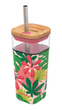 Пляшка з трубочкою Quokka Pink Jungle Flora 540 мл (40057) - зображення 1