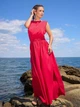 Платье длинное летнее женское ISSA PLUS 14063A XXL Красное (issa2007682620005) - изображение 1