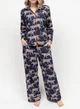 Піжама жіноча Cyberjammies Taylor 0362-0363 26/6XL Синій з леопардовим принтом (5051877516472) - зображення 1
