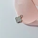 Серебряная Подвеска кулон Клевер с Белыми камнями серебро 925 пробы Родированное п2ф/3003 1.10г - изображение 1