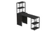 Стол-тумба трансформер Смарт 3/1 с этажеркой Ferrum-decor 1430x1450x500 Черный металл ДСП Сосна Кембра 16 мм (SMART302) - изображение 2