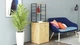Стол-тумба трансформер Смарт 4/2 с этажеркой Ferrum-decor 1430x1450x600 Черный металл ДСП Дуб Артизан 16 мм (SMART412) - изображение 5