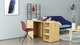 Стол-тумба трансформер Смарт 4/2 с этажеркой Ferrum-decor 1430x1450x600 Черный металл ДСП Дуб Артизан 16 мм (SMART412) - изображение 8