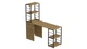 Стол-тумба трансформер Смарт 3/1 с этажеркой Ferrum-decor 1430x1450x500 Черный металл ДСП Дуб Артизан 16 мм (SMART305) - изображение 2
