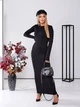 Жіноча тепла довга сукня в рубчик Uaclothes 42-44 Чорний (like25970-61721349) - зображення 1
