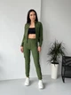 Жіночий костюм на бликавці (кофта + брюки) Uaclothes 42-44 Хакі (like26303-65061349) - изображение 2