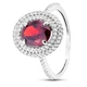 Серебряное кольцо с гранатом Камелия ПДК66Г 18.5р. - изображение 1
