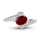 Серебряное кольцо с гранатом Лилия ПДК87Г 18.5р. - изображение 2