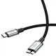 Кабель Type-C на USB Micro-B Hoco для жестих дисков HDD/SSD (USB 3.0, 5 Гбит, 0,5m). Black - изображение 5