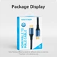 Кабель 8K HDMI 2.1 Vention Cotton Braided HDMI на Adapter Cable HDMI (5m, 8K, HDMI2.1). Blue - зображення 10